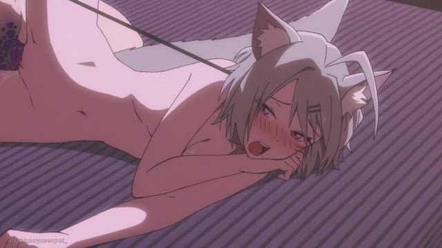 Succubus playing with a kitty