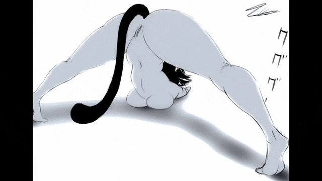 Catgirl Stretch (@infamoustekazu) [Shihouin Yoruichi / Bleach]